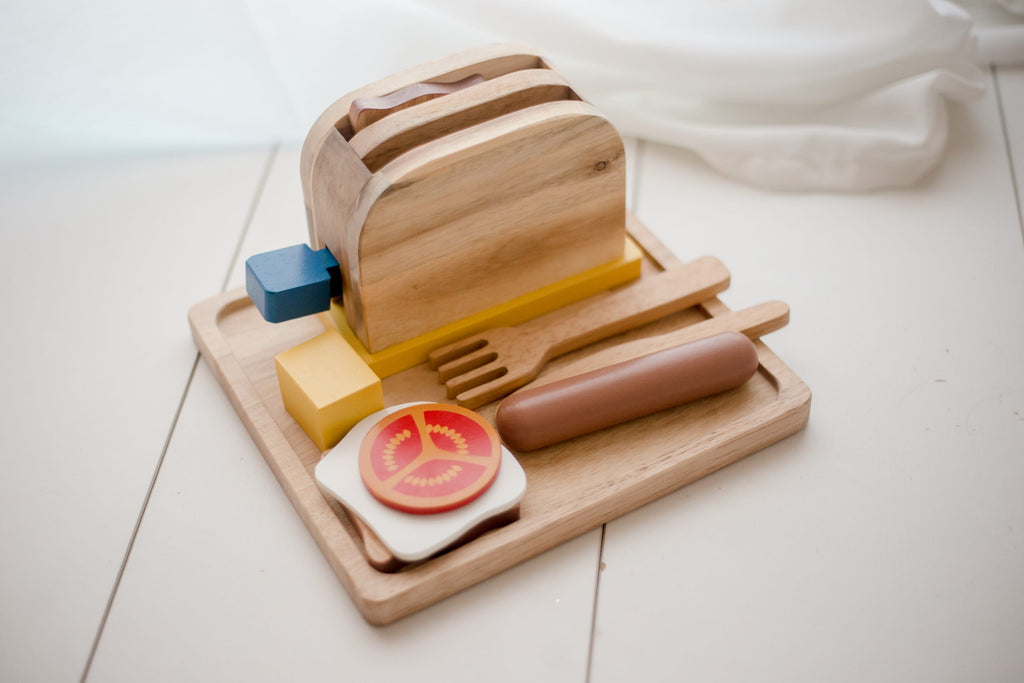 Qtoys Wooden Breakfast Set - Happyness