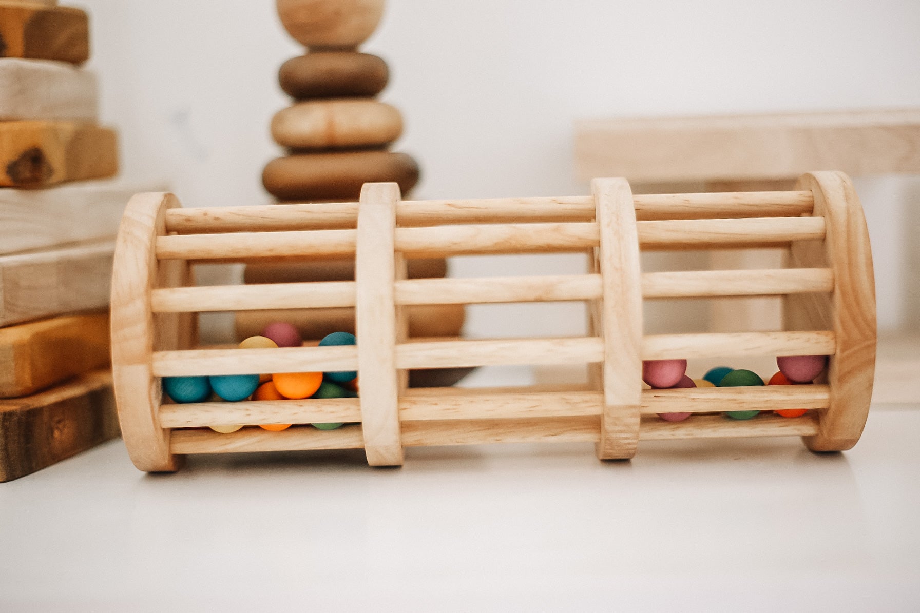 Qtoys Wooden Rainmaker - Happyness