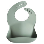 Load image into Gallery viewer, Mushie Silicone Baby Bib - Happyness
