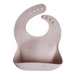 Load image into Gallery viewer, Mushie Silicone Baby Bib - Happyness
