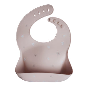 Mushie Silicone Baby Bib - Happyness