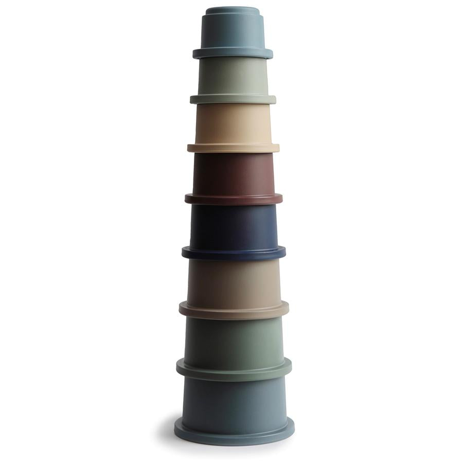 Mushie Stacking Toys Bundle (Stacking Rings & Cups) - Happyness
