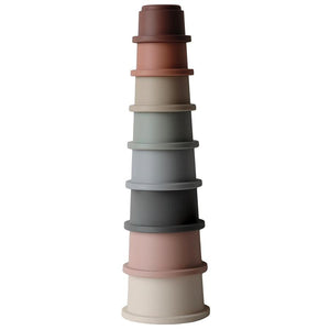 Mushie Stacking Toys Bundle (Stacking Rings & Cups) - Happyness