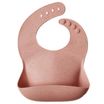 Load image into Gallery viewer, Mushie Silicone Baby Bib - Happyness
