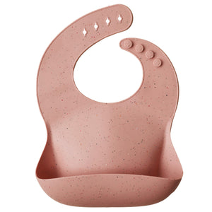 Mushie Silicone Baby Bib - Happyness