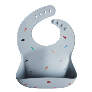 Mushie Silicone Baby Bib - Happyness