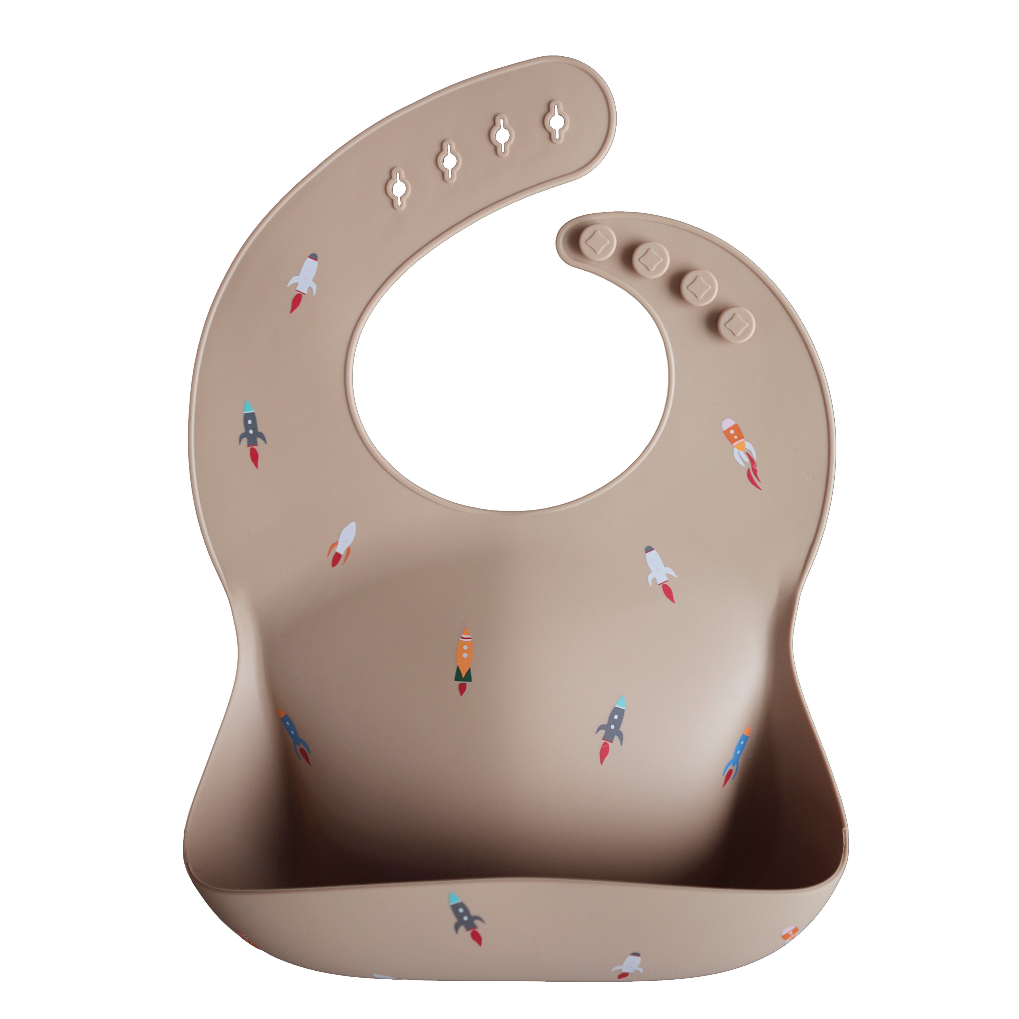 Mushie Silicone Baby Bib - Happyness
