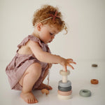 Load image into Gallery viewer, Mushie Stacking Rings Toy - Happyness
